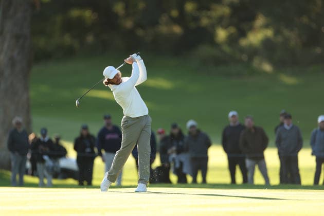 February 22, 2026, Pacific Palisades, California, USA: TOMMY FLEETWOOD plays an approach shot from the 17th fairway during the second round of the Genesis Invitational at the Riviera Country club in Pacific Palisades, California. Golf_PGATour_Genesis_Invitational  - ZUMAt158 20260222_zsp_t158_034 Copyright: xBrentonxTsex