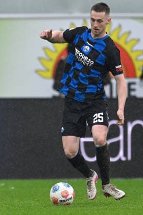 Paderborn, Home Deluxe Arena, 22.02.26, GER, Herren, 2.Bundesliga, Saison 2025-2026, SC Paderborn 07 - Hertha BSC Berlin Bild: Tjark SCHELLER (Paderborn) DFL regulations prohibit any use of photographs as image sequences and or quasi-video. NRW Deutschland