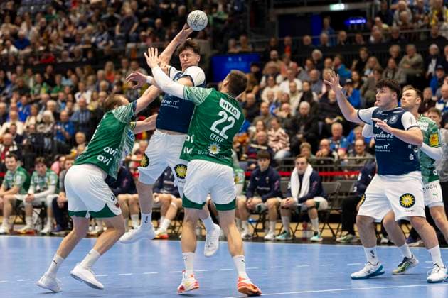 1. Handball Bundesliga - Bergischer HC gegen Füchse Berlin, 22.02.2026 DUESSELDORF, GERMANY - FEBRUARY 22: Soeren Steinhaus (53, Bergischer HC) während dem HBL Bundesliga Spiel zwischen 1. Handball Bundesliga - Bergischer HC gegen Füchse Berlin at Mitsubishi Electric HALLE am 22 Spieltag. February 22, 2026 in Duesseldorf, Germany. Copyright: xBEAUTIFULxSPORTS KennyxBeelex