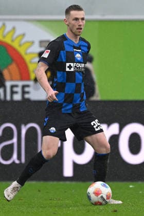 Paderborn, Home Deluxe Arena, 22.02.26, GER, Herren, 2.Bundesliga, Saison 2025-2026, SC Paderborn 07 - Hertha BSC Berlin Bild: Tjark SCHELLER (Paderborn) DFL regulations prohibit any use of photographs as image sequences and or quasi-video. NRW Deutschland