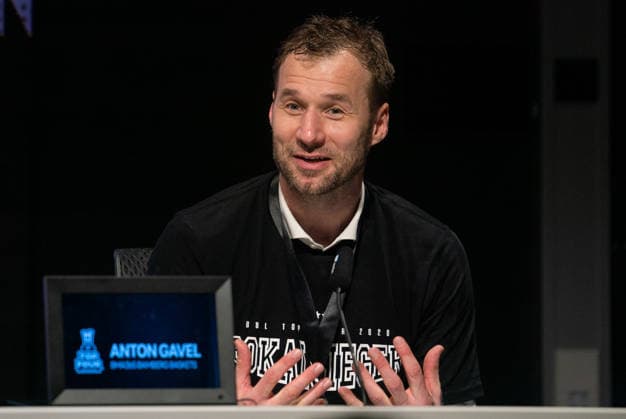 22.2.2026, Basketball, Herren, BMW Top Four 2026, Final Four, Finale, Alba Berlin - BMA 365 Bamberg Baskets, Trainer Anton Gavel (Bamberg Baskets) bei der Pressekonferenz nach dem Pokalfinale. München SAP Garden Bayern Deutschland *** 22 2 2026, Basketball, Men, BMW Top Four 2026, Final Four, Final, Alba Berlin BMA 365 Bamberg Baskets, Coach Anton Gavel Bamberg Baskets at the press conference after the cup final Munich SAP Garden Bayern Germany