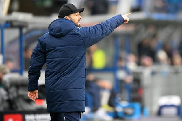 Paderborn, Home Deluxe Arena, 22.02.26, GER, Herren, 2.Bundesliga, Saison 2025-2026, SC Paderborn 07 - Hertha BSC Berlin Bild: Trainer Ralf KETTEMANN (Paderborn) DFL regulations prohibit any use of photographs as image sequences and or quasi-video. NRW Deutschland