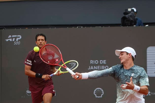 RIO DE JANEIRO (RJ), 22 02 2026- SPORTS TENNIS RIO OPEN - RIO OPEN 2026 ATP, Tennis Herren 500 - Doubles Final, match between Joao FONSECA (BRA) and Marcelo MELO (BRA) vs Constantin FRANTZEN (GER) and Robin HAASE (NED), held at the Jockey Club Brasileiro, Rio de Janeiro, this Sunday (22). (Photo: Renan Areias Photo Premium SPP) (Renan Areias, Renan Areias SPP) Copyright: xRenanxAreias,xRenanxAreiasx xSPPx spp-en-ReArReAr-renan_areias_photo_premium_343806