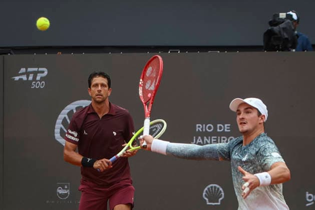 RIO DE JANEIRO (RJ), 22 02 2026- SPORTS TENNIS RIO OPEN - RIO OPEN 2026 ATP, Tennis Herren 500 - Doubles Final, match between Joao FONSECA (BRA) and Marcelo MELO (BRA) vs Constantin FRANTZEN (GER) and Robin HAASE (NED), held at the Jockey Club Brasileiro, Rio de Janeiro, this Sunday (22). (Photo: Renan Areias Photo Premium SPP) (Renan Areias, Renan Areias SPP) Copyright: xRenanxAreias,xRenanxAreiasx xSPPx spp-en-ReArReAr-renan_areias_photo_premium_343807
