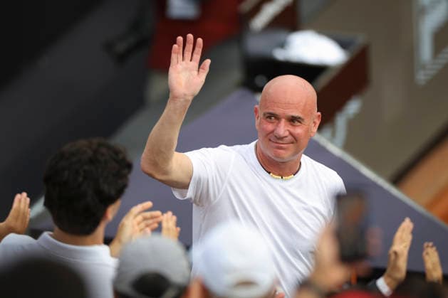 RIO DE JANEIRO (RJ), 22 02 2026- SPORTS TENNIS RIO OPEN - RIO OPEN 2026 ATP, Tennis Herren 500 - Doubles Final Andre Agassi attends, match between Joao FONSECA (BRA) and Marcelo MELO (BRA) vs Constantin FRANTZEN (GER) and Robin HAASE (NED), held at the Jockey Club Brasileiro, Rio de Janeiro, this Sunday (22). (Photo: Renan Areias Photo Premium SPP) (Renan Areias, Renan Areias SPP) Copyright: xRenanxAreias,xRenanxAreiasx xSPPx spp-en-ReArReAr-renan_areias_photo_premium_343882