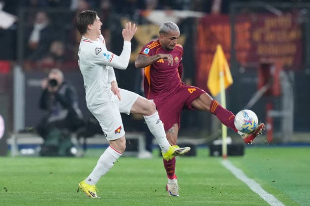 Roma™s Wesley during the Serie A EniLive soccer match between Roma and Cremonese at the Rome s Olympic stadium, Italy - Sunday February 22, 2026 - Soccer ( Photo by Alfredo Falcone LaPresse )  Copyright: xAlfredoxFalcone LaPressex