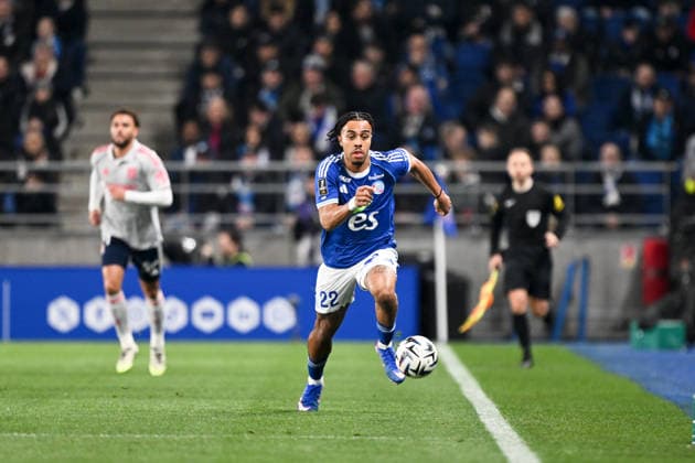 RC Strasbourg Alsace v Olympique Lyonnais - Ligue 1 McDonald s 22 Guela DOUE (rcsa) during the Ligue 1 McDonald s match between Strasbourg and Lyon at Stade de la Meinau on February 22, 2026 in Strasbourg, France. Strasbourg France  Copyright: xFEPx 776348297