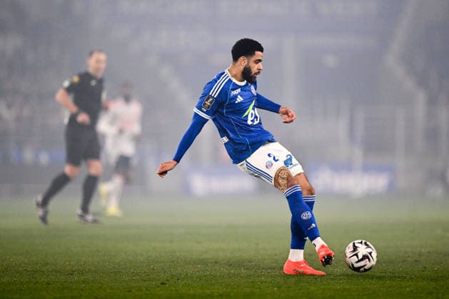 RC Strasbourg Alsace v Olympique Lyonnais - Ligue 1 McDonald s 02 Andrew OMOBAMIDELE (rcsa) during the Ligue 1 McDonald s match between Strasbourg and Lyon at Stade de la Meinau on February 22, 2026 in Strasbourg, France. Strasbourg France  Copyright: xFEPx 776348297