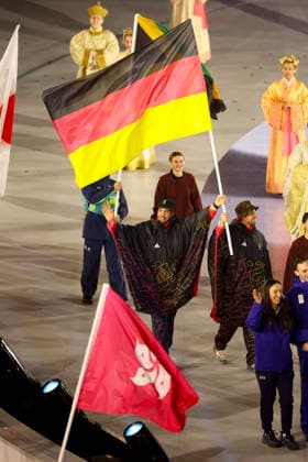 OLYMPICS - Winter Olympic Games, Olympische Spiele, Olympia, OS Milano Cortina 2026 VERONA,ITALY,22.FEB.26 - OLYMPICS - Winter Olympic Games Milano Cortina 2026, closing ceremony. Image shows team GER.  GEPAxpictures xMathiasxBergeld