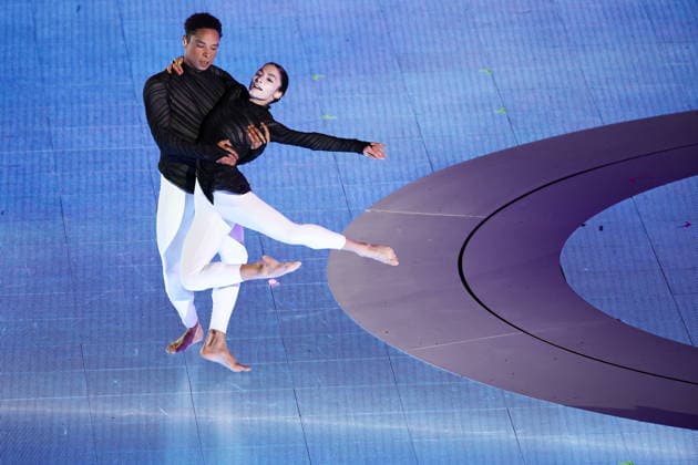 ITALY, VERONA - FEBRUARY 22, 2026: Dancers perform during the closing ceremony of the 2026 Winter Olympic Games, Olympische Spiele, Olympia, OS at Verona Olympic Arena. Mikhail Tereshchenko TASS  89119787