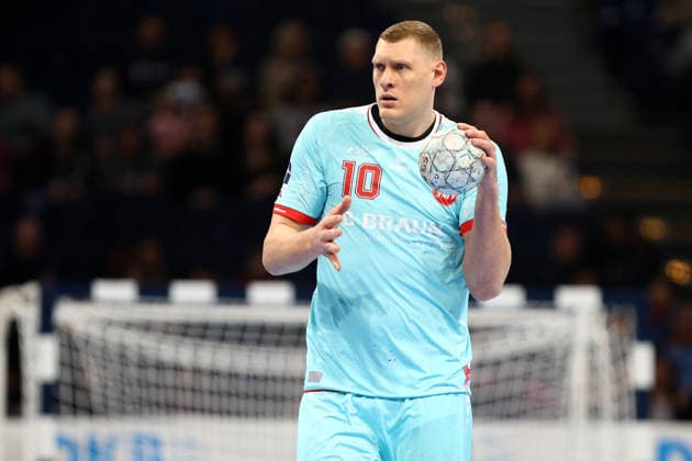 10 Dainis Kristopans (MT Melsungen) Handball I Herren I Bundesliga (Daikin HBL) I Saison 2025-2026 I 22. Spieltag I Handball Verein Hamburg - MT Melsungen I 22.02.2026 I Barclays Arena