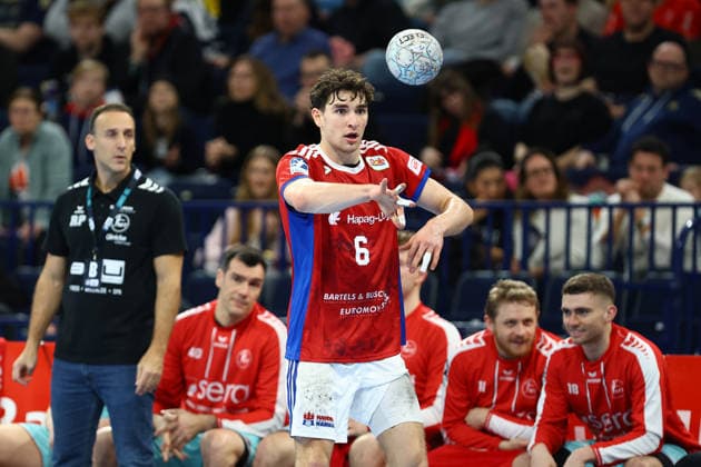 6 Elias Kofler (Handball Verein Hamburg) Handball I Herren I Bundesliga (Daikin HBL) I Saison 2025-2026 I 22. Spieltag I Handball Sport Verein Hamburg - MT Melsungen I 22.02.2026 I Barclays Arena