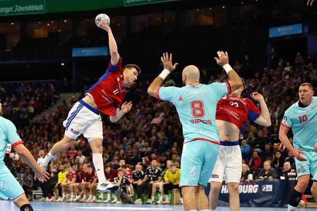 11 Nicolaj Jörgensen (Handball Verein Hamburg) Handball I Herren I Bundesliga (Daikin HBL) I Saison 2025-2026 I 22. Spieltag I Handball Sport Verein Hamburg - MT Melsungen I 22.02.2026 I Barclays Arena