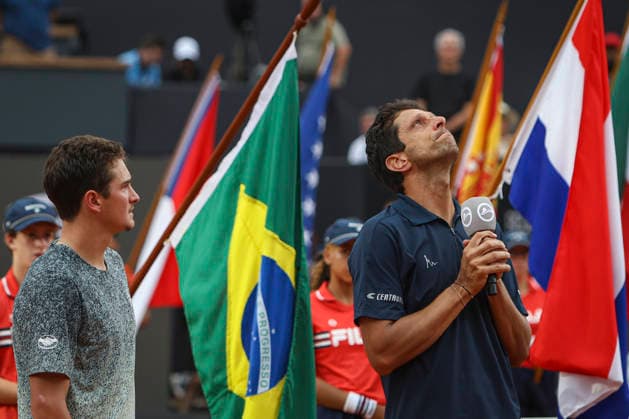 RIO DE JANEIRO (RJ), 22 02 2026- SPORTS TENNIS RIO OPEN - RIO OPEN 2026 ATP, Tennis Herren 500 - Doubles Final, match between Joao FONSECA (BRA) and Marcelo MELO (BRA) champions of Doubles Rio Open 2026, held at the Jockey Club Brasileiro, Rio de Janeiro, this Sunday (22). (Photo: Renan Areias Photo Premium SPP) (Renan Areias, Renan Areias SPP) Copyright: xRenanxAreias,xRenanxAreiasx xSPPx spp-en-ReArReAr-renan_areias_photo_premium_343891