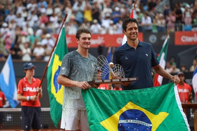 RIO DE JANEIRO (RJ), 22 02 2026- SPORTS TENNIS RIO OPEN - RIO OPEN 2026 ATP, Tennis Herren 500 - Doubles Final, match between Joao FONSECA (BRA) and Marcelo MELO (BRA) champions of Doubles Rio Open 2026, held at the Jockey Club Brasileiro, Rio de Janeiro, this Sunday (22). (Photo: Renan Areias Photo Premium SPP) (Renan Areias, Renan Areias SPP) Copyright: xRenanxAreias,xRenanxAreiasx xSPPx spp-en-ReArReAr-renan_areias_photo_premium_343904