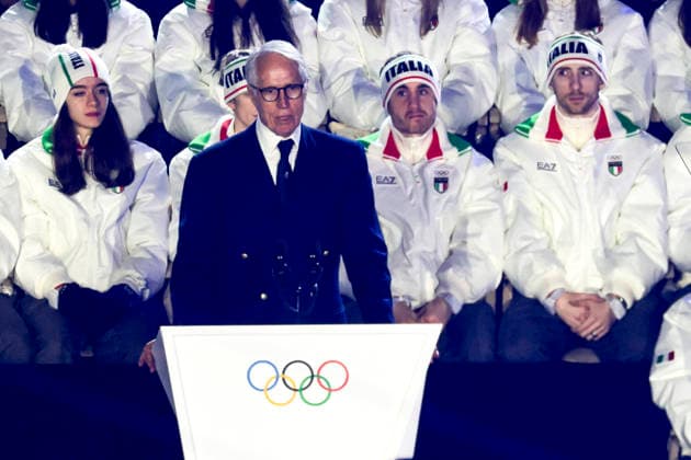 OLYMPICS - Winter Olympic Games, Olympische Spiele, Olympia, OS Milano Cortina 2026 VERONA,ITALY,22.FEB.26 - OLYMPICS - Winter Olympic Games Milano Cortina 2026, closing ceremony. Image shows president Giovanni Malago (Milan-Cortina 2026 Winter Olympics organising committee).  GEPAxpictures xMatthiasxTrinkl