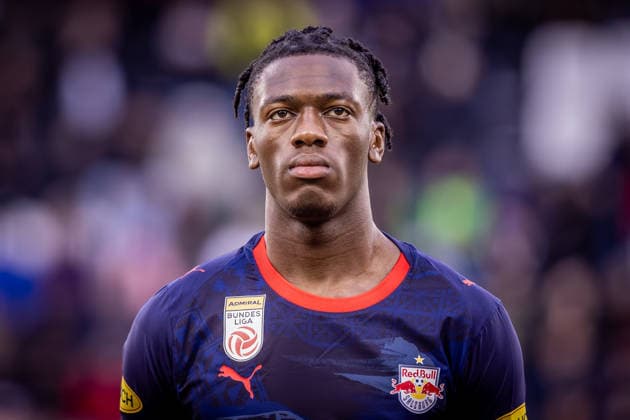 LASK - RED BULL SALZBURG Joane Gadou of Salzburg during the 20th round of the Admiral Bundesliga football match between LASK Linz (Linzer Athletik Klub) and Red Bull Salzburg. Raiffeisen Arena, Linz, Austria, February 22, 2026. Photo by Branislav Racko Copyright: xx 080A5168