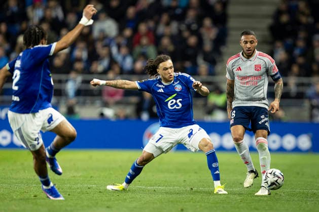 FOOTBALL : Racing Strasbourg vs Olympique Lyonnais - ligue 1 - Strasbourg - 21 2 26 Diego Moreira 7 (RCS)  Copyright: xelyxandroxcegarrax