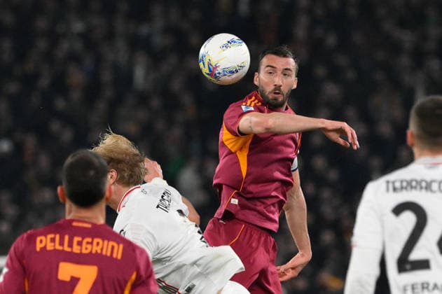CALCIO - Serie A - AS Roma vs US Cremonese Romaâ??s Bryan Cristante during the Italian Football Championship League A Enilive 2025 2026 match between AS Roma vs US Cremonese at the Olimpic Stadium in Rome on 22 February 2026. Rome Italy  Copyright: xIPAxSport ABACAx