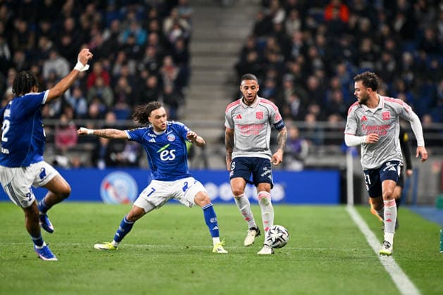 RC Strasbourg Alsace v Olympique Lyonnais - Ligue 1 McDonald s 07 Diego MOREIRA (rcsa) - 08 Corentin TOLISSO (ol) during the Ligue 1 McDonald s match between Strasbourg and Lyon at Stade de la Meinau on February 22, 2026 in Strasbourg, France. Strasbourg France  Copyright: xFEPx 776348297