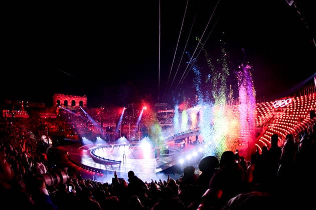 General view at Olympic Closing Ceremony, at the Olympic Winter games, Winterspiele,Spiele, Summer games Milano Cortina 2026, at Verona Arena, on February 22, 2026 in Verona, Italy. Noxthirdxpartyxsales  aflo_320982453