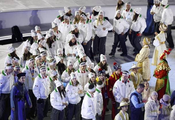 Milan Cortina Olympics: Closing ceremony Italian athletes march during the closing ceremony of the Milan Cortina Olympics at the Verona Olympic Arena, a Roman amphitheater in Verona, Italy, on Feb. 22, 2026.  A14AA0005317789P