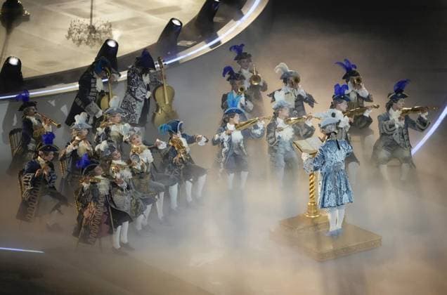 Milan Cortina Olympics: Closing ceremony Performers take part in the closing ceremony of the Milan Cortina Olympics at the Verona Olympic Arena, a Roman amphitheater in Verona, Italy, on Feb. 22, 2026.  A14AA0005317961P