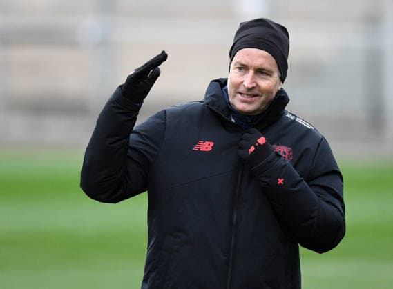 23.02.2026, xophax, Fussball , UEFA Champions League , 2025 2026 , Training von Bayer Leverkusen vor dem Spiel gegen Olympiakos Piräus. Trainer Kasper Hjulmand (Bayer Leverkusen ) Leverkusen