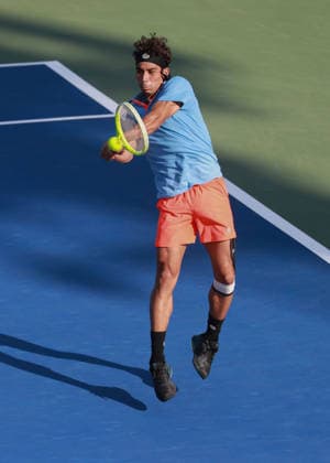 Moez Echargui, Dubai Duty Free Tennis Championships, Dubai, U.A.E. Tennis - Dubai Tennis Championships 2025 - ATP, Tennis Herren - Dubai Duty Free Tennis Stadium - Dubai - - United Arab Emirates - 23 February 2026. Copyright: xJuergenxHasenkopfx