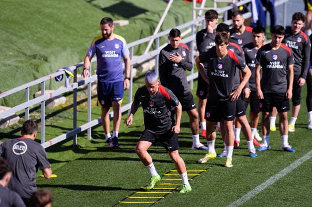 February 23, 2026, Majadahonda, Madrid, Spain: Antoine Griezmann during the training day of Atletico de Madrid ahead the UEFA Champions League 2025 26 KO play-offs Second Leg match against Club Brugge KV at Ciudad Deportiva Wanda Atletico de Madrid on February 23, 2026, in Majadahonda, Madrid, Spain. Atletico De Madrid Training Session And press conference, PK, Pressekonferenz - UEFA Champions League 2025 26 KO Play-Offs Second Leg - ZUMAa181 20260223_zaa_a181_027 Copyright: xDennisxAgyemanx