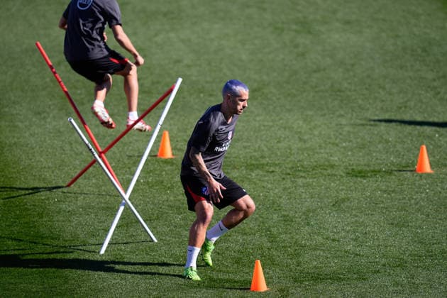 February 23, 2026, Majadahonda, Madrid, Spain: Antoine Griezmann during the training day of Atletico de Madrid ahead the UEFA Champions League 2025 26 KO play-offs Second Leg match against Club Brugge KV at Ciudad Deportiva Wanda Atletico de Madrid on February 23, 2026, in Majadahonda, Madrid, Spain. Atletico De Madrid Training Session And press conference, PK, Pressekonferenz - UEFA Champions League 2025 26 KO Play-Offs Second Leg - ZUMAa181 20260223_zaa_a181_032 Copyright: xDennisxAgyemanx