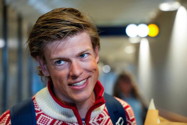 Johannes Hosflot Klaebo lander pa Vaernes lufthavn Stjordal 20260223. Johannes Hosflot Klaebo tilbake pa norsk jord med sine 6 olympiske gullmedaljer etter OL i Italia. Foto: Ole Martin Wold NTB Stjordal Norge EDITORIAL USE ONLY. RESTRICTED USE FOR BETTING COMPANIES Ref:_SPOju44NNOEA6A.jpg *** Johannes Hosflot Klaebo lands at Vaernes Airport Stjordal 20260223 Johannes Hosflot Klaebo back on Norwegian soil with his 6 Olympic gold medals after the Olympics in Italy Photo Ole Martin Wold NTB Stjordal Norway EDITORIAL USE ONLY RESTRICTED USE FOR BETTING COMPANIES  Copyright: xOlexMartinxWoldx xNTBx