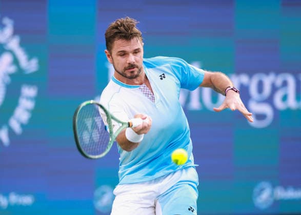 Stan Wawrinka (SUI), Dubai Duty Free Tennis Championships, Dubai, U.A.E. Tennis - Dubai Tennis Championships 2025 - ATP, Tennis Herren - Dubai Duty Free Tennis Stadium - Dubai - - United Arab Emirates - 23 February 2026. Copyright: xJuergenxHasenkopfx