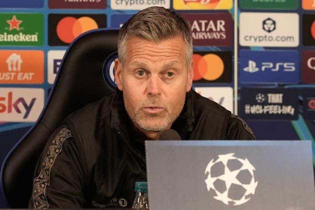 Champions League Inter Milan Bodo Glimt Milan, Italy 20260223 Bodo Glimts Jens Petter Hauge and coach Kjetil Knutsen during the press conference at the San Siro stadium before the match between Inter Milan and Bodo Glimt Photo Terje Pedersen NTB Milano Italy EDITORIAL USE ONLY RESTRICTED USE FOR BETTING COMPANIES  Copyright: xTerjexPedersenx xNTBx