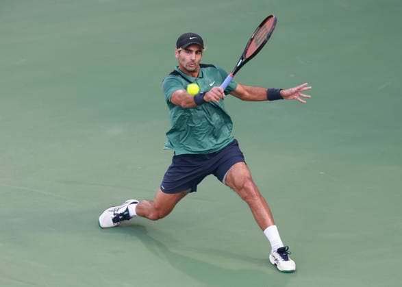 Benjamin Hassan (LBN), Dubai Duty Free Tennis Championships, Dubai, U.A.E. Tennis - Dubai Tennis Championships 2025 - ATP, Tennis Herren - Dubai Duty Free Tennis Stadium - Dubai - - United Arab Emirates - 23 February 2026. Copyright: xJuergenxHasenkopfx