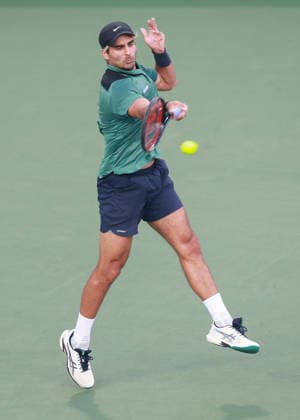 Benjamin Hassan (LBN), Dubai Duty Free Tennis Championships, Dubai, U.A.E. Tennis - Dubai Tennis Championships 2025 - ATP, Tennis Herren - Dubai Duty Free Tennis Stadium - Dubai - - United Arab Emirates - 23 February 2026. Copyright: xJuergenxHasenkopfx