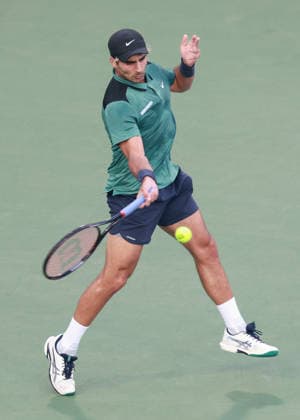 Benjamin Hassan (LBN), Dubai Duty Free Tennis Championships, Dubai, U.A.E. Tennis - Dubai Tennis Championships 2025 - ATP, Tennis Herren - Dubai Duty Free Tennis Stadium - Dubai - - United Arab Emirates - 23 February 2026. Copyright: xJuergenxHasenkopfx