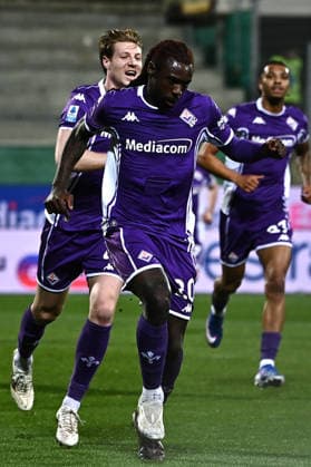 Mp Firenze 23 02 2026 - campionato di calcio serie A Fiorentina-Pisa foto Matteo Papini Image nella foto: esultanza gol Moise Kean 