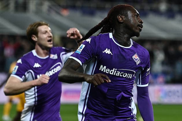 Mp Firenze 23 02 2026 - campionato di calcio serie A Fiorentina-Pisa foto Matteo Papini Image nella foto: esultanza gol Moise Kean 