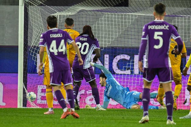 Bioty Moise Kean (Fiorentina) scores the 1-0 goal during ACF Fiorentina vs Pisa SC, Italian soccer Serie A match in Florence, Italy, February 23 2026  Copyright: xFabioxFagiolini IPAxSportx xipa-agency.netx xx IPA_71937666 IPA_Agency_IPA71937666