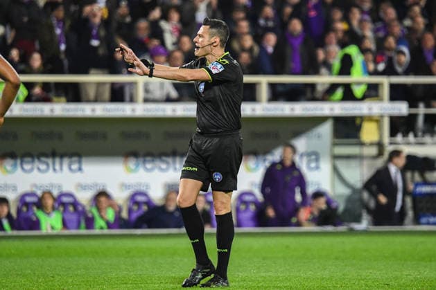 CALCIO - Serie A - ACF Fiorentina vs Pisa SC Referee Maurizio Mariani during ACF Fiorentina vs Pisa SC, Italian soccer Serie A match in Florence, Italy, February 23 2026 Florence Italy  Copyright: xIPAxSport ABACAx