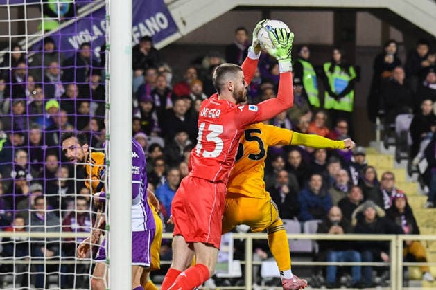CALCIO - Serie A - ACF Fiorentina vs Pisa SC David De Gea Quintana (Fiorentina) saves a goal during ACF Fiorentina vs Pisa SC, Italian soccer Serie A match in Florence, Italy, February 23 2026 Florence Italy  Copyright: xIPAxSport ABACAx