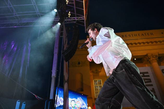 OLYMPICS - Winter Olympic Games, Olympische Spiele, Olympia, OS Milano Cortina 2026 INNSBRUCK,AUSTRIA,23.FEB.26 - OLYMPICS - Winter Olympic Games Milano Cortina 2026, Olympic Team Austria, medal celebration. Image shows showact Cosmo.  GEPAxpictures xDanielxSchoenherr