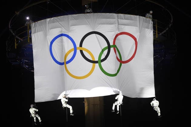 JO2026 : cÃ rÃ monie olympique - retour de la delegation francaise - Albertville Olympic rings displayed on the Albertville 92 Olympic Mast during the Ceremony of the French delegation and the handover of the Olympic flag to France the day after the closing ceremony of the Milan-Cortina, Italy 2026 Winter Olympic Games, Olympische Spiele, Olympia, OS Albertville, Isere, February 23, 2026 AlbertvilleFrance  Copyright: xMouradxALLILIx