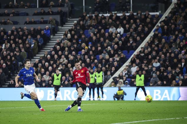 Everton v Manchester Utd, FA Premier League 23.02.26 Everton v Manchester Utd, FA Premier League Bradley Ormesher The Times Benjamin Sesko of Manchester Unitedscores and celebrates scoring his teams opening goal of the match 0-1  Copyright: xBradleyxOrmesherx NINTCHDBPICT001061643313