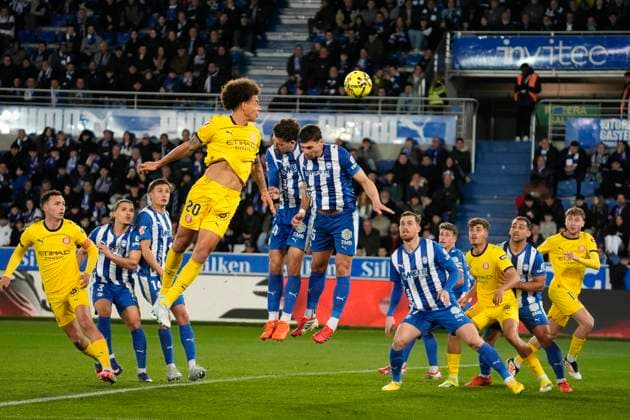 Spanish La Liga EA Sports soccer match between Deportivo Alaves and Girona at Mendizorroza Stadium in Alava, Spain 23 February 2026 900 Cordon Press  900 CordonxPress LOF - Alaves vs Girona