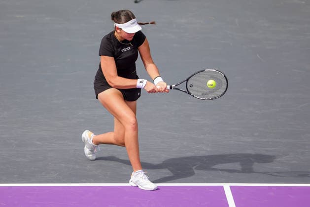 WTA, Tennis Damen MERIDA OPEN 2026 WTA MERIDA OPEN 2026 M. STAKUSIC VS D. YASTREMSKA 23022026 MERIDA, YUCATAN, MEXICO. Action photo of canadian Marina Stakusic, during day 1 of the WTA Merida Open 2026, held at the Yucatan Country Club of Merida, Yucatan, Mexico. Foto de accion de la canadiense Marina Stakusic, durante el dia 1 del WTA Merida Open 2026, celebrado en el Yucatan Country Club de Merida, Yucatan, Mexico. PHOTO BY IMAGENSHOP MERIDA YUCATAN MEXICO Copyright: xIMAGENSHOPxAGENCIAxFOTOGRAFICAx