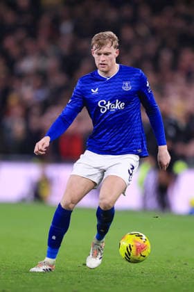 Football - Premier League - Everton v Manchester United, ManU 23rd February 2026 - Premier League - Everton v Manchester United - Jarrad Branthwaite of Everton - Photo: Simon Stacpoole Offside. Liverpool UK Copyright: xSimonxStacpoolexOffside