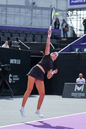 WTA, Tennis Damen MERIDA OPEN 2026 WTA MERIDA OPEN 2026 M. STAKUSIC VS D. YASTREMSKA 23022026 MERIDA, YUCATAN, MEXICO. Action photo of canadian Marina Stakusic, during day 1 of the WTA Merida Open 2026, held at the Yucatan Country Club of Merida, Yucatan, Mexico. Foto de accion de la canadiense Marina Stakusic, durante el dia 1 del WTA Merida Open 2026, celebrado en el Yucatan Country Club de Merida, Yucatan, Mexico. PHOTO BY IMAGENSHOP MERIDA YUCATAN MEXICO Copyright: xBarbaraxRamosxVillalobosx