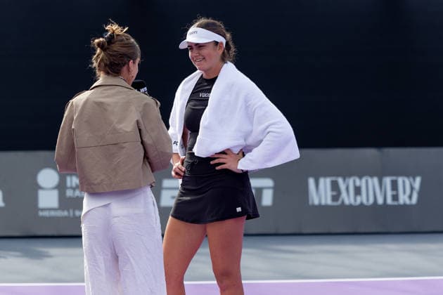WTA, Tennis Damen MERIDA OPEN 2026 WTA MERIDA OPEN 2026 M. STAKUSIC VS D. YASTREMSKA 23022026 MERIDA, YUCATAN, MEXICO. Action photo of canadian Marina Stakusic, during day 1 of the WTA Merida Open 2026, held at the Yucatan Country Club of Merida, Yucatan, Mexico. Foto de accion de la canadiense Marina Stakusic, durante el dia 1 del WTA Merida Open 2026, celebrado en el Yucatan Country Club de Merida, Yucatan, Mexico. PHOTO BY IMAGENSHOP MERIDA YUCATAN MEXICO Copyright: xMIKIOxWATANABEx